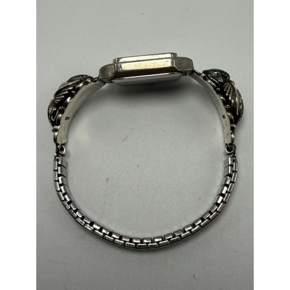 Navajo Malachite New Battery Sterling Silver 925 Watch Tips‎ 20MM 6